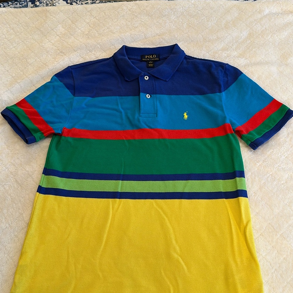 Boys L Bright Stripes Polo